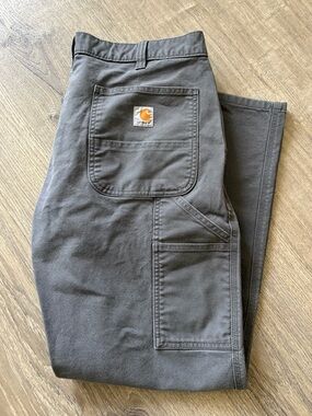 Carhartt Relaxed Fit Men’s 36x30 Gray Heavy Carpenter Pants